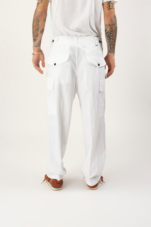  Pantalone Kyoto Cargo Be Able Uomo Bianco - 5