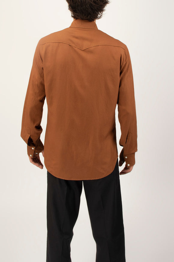  Camicia Texana Officina 36 Uomo Marrone - 5