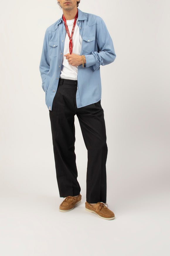  Camicia Texana Officina 36 Uomo Azzurro - 3