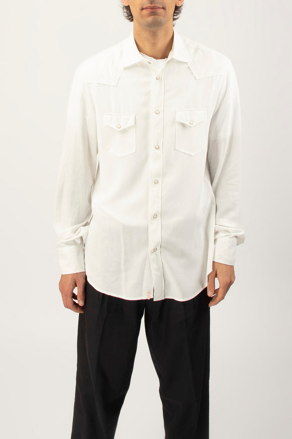  Camicia Texana Officina 36 Uomo Bianco - 2