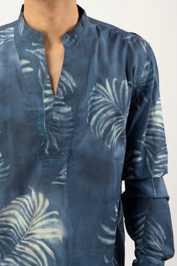  Caftano Coreana Palma Officina 36 Uomo Blu - 6