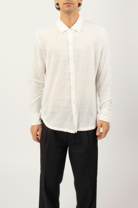  Camicia In Canapa Ciano Uomo Bianco - 2