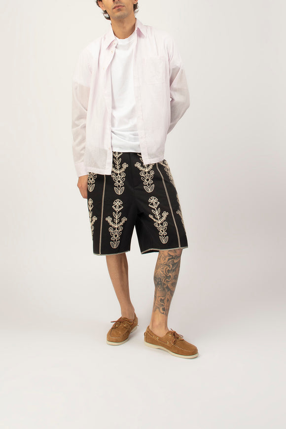  Bermuda Ricamato Maria Antik Batik Uomo Beige - 3