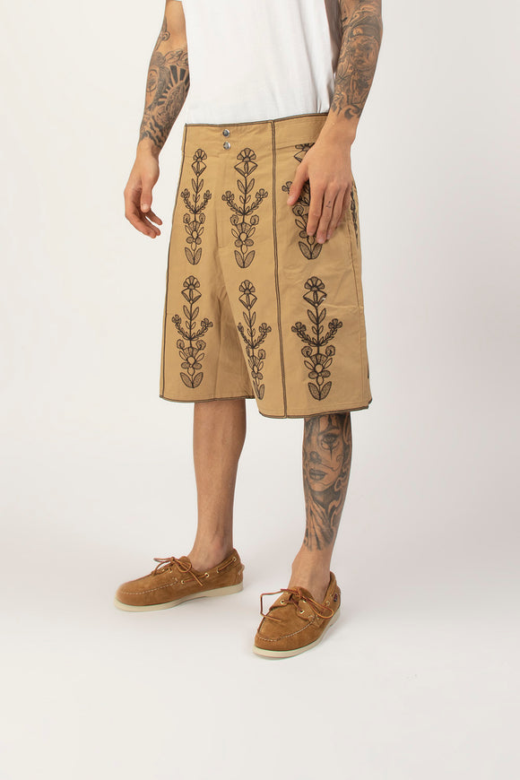  Bermuda Ricamato Maria Antik Batik Uomo Nero - 4