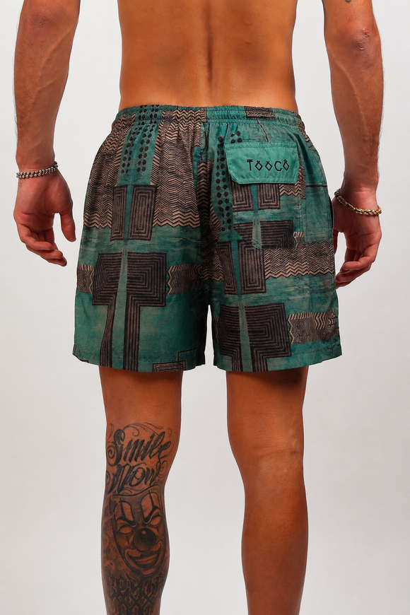  Boxer Mare Giza Euc Tooco Uomo Verde - 2