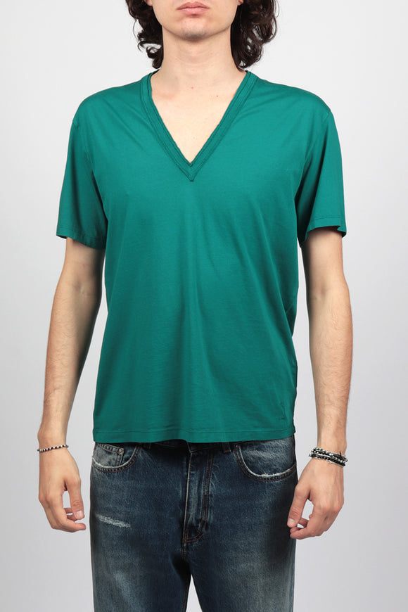  T-shirt A V Grifoni Uomo Verde - 1